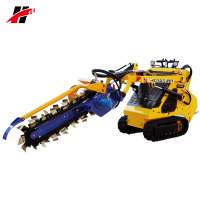 Chinese factory hot sale 220kg mini skid steer loader with trencher attachment