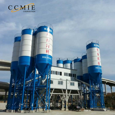 Malaysia mini elba concrete batching mixing plant calibration HZS120KE for sale