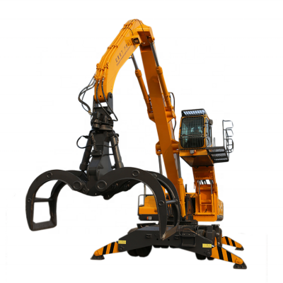 Foldable Boom Grabbing Hydraulic Wheeled Material Handler