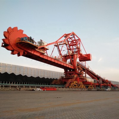 Single/double cantilever bucket wheel stacker reclaimer for sale